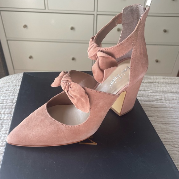Blush block heel bow shoes - Picture 3 of 3